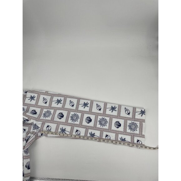 Retro Wide-Leg Womens Nautical Pants Coastal Beach White Sailor Chic Sea Ocean - Picture 8 of 8